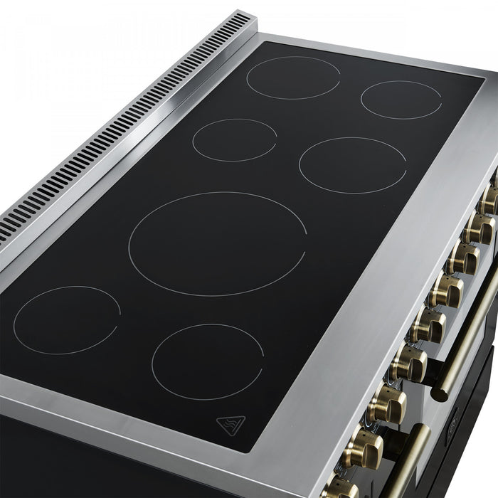 Cuisiniere electrique Paolo 48 pouces, noire, 6,7 pi³ - FFSEL6011-48BLK
