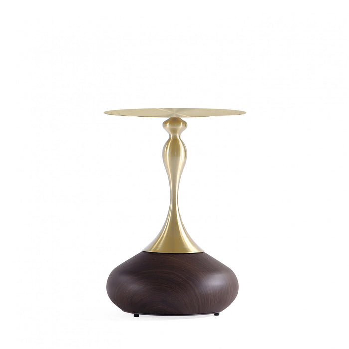 Table d’appoint Patchin moderne en brun et or