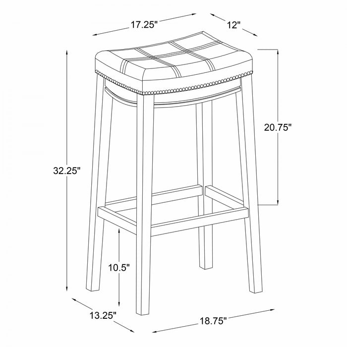 Tabouret bar Claridge en tissu et sans dossier - blanc