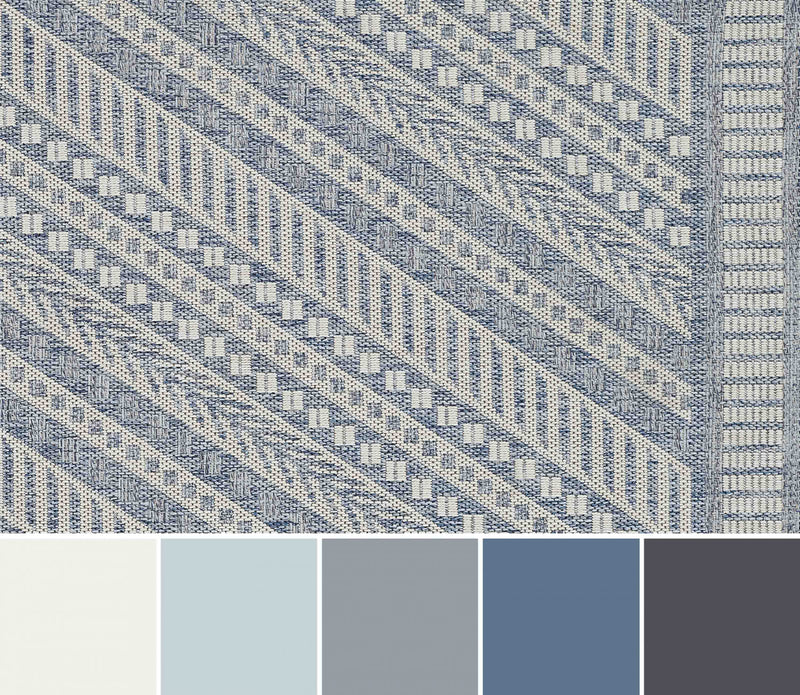 Tapis Transitionnel Livia 8'0\" x 10'0\" en Bleu