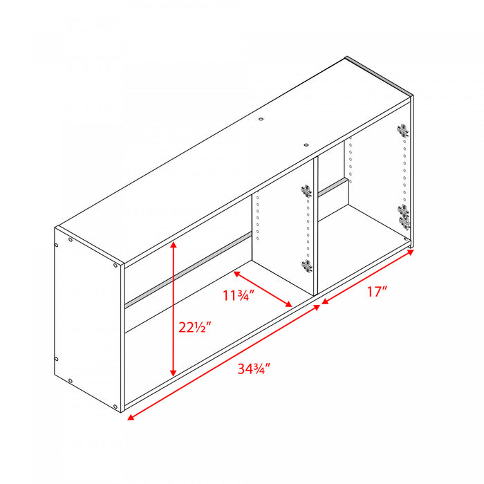 Armoire murale Elite de 54 po - blanche