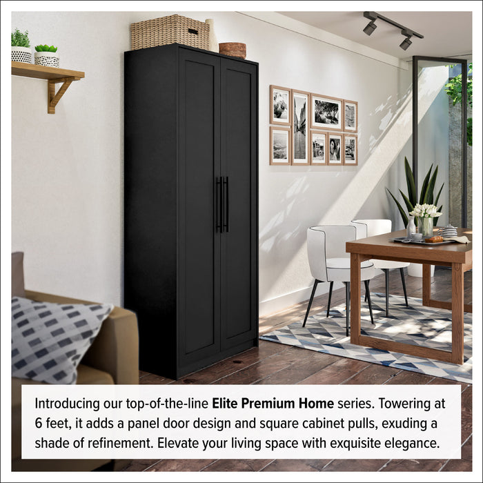 Armoire de rangement Elite Premium Home avec 5 tablettes - noire