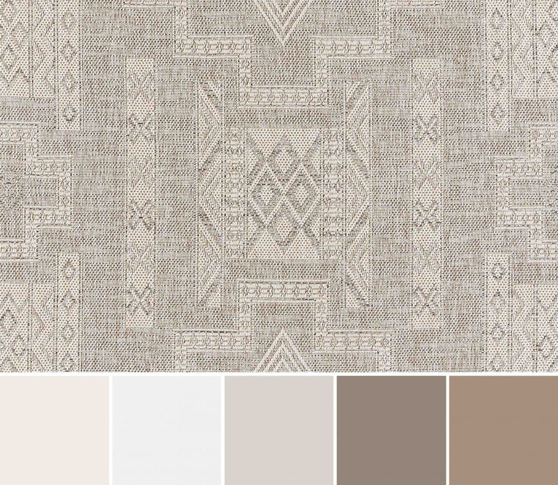 Tapis Transitionnel Nyra 6'6\" x 9'0\" en Gris