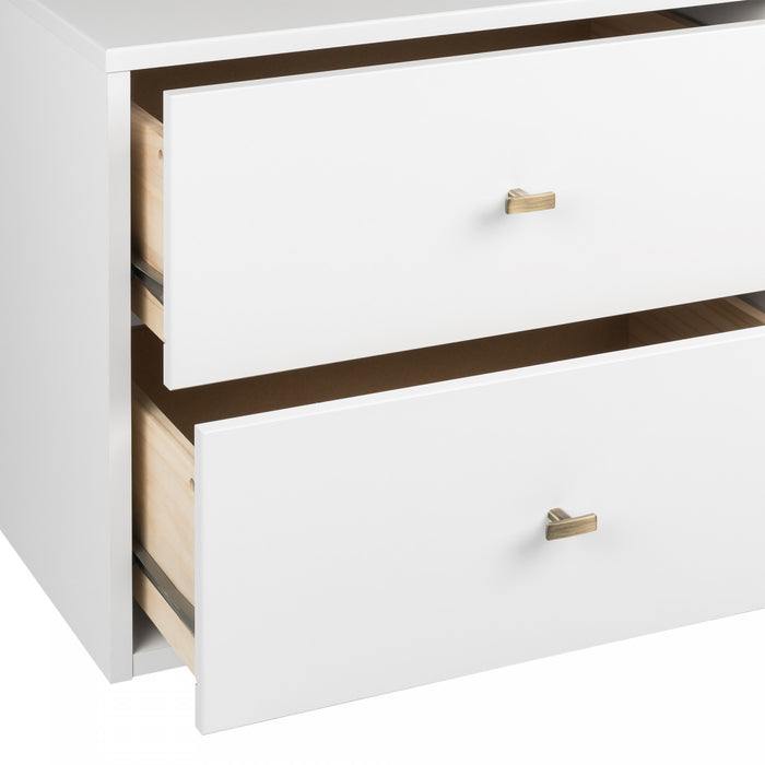 Commode flottante à 4 tiroirs - blanche