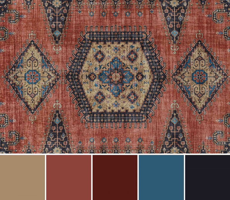 Tapis Traditionnel Tracy 2'3\" x 8'0\" en Orange
