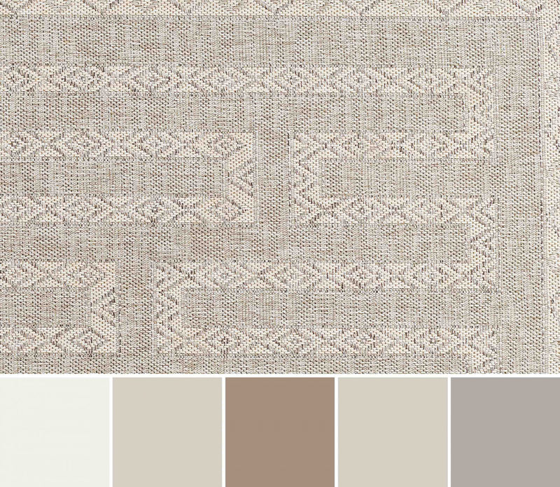 Tapis Transitionnel Maze 6'6\" x 9'0\" en Gris