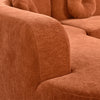 Vista 122 Inch Extra Large Sectional Sofa with Curved Design and High-Resilience Foam, Orange | Vista Canape Sectionnel Extra-Large 122 po a Design Courbe et Mousse Haute Resilience, Orange