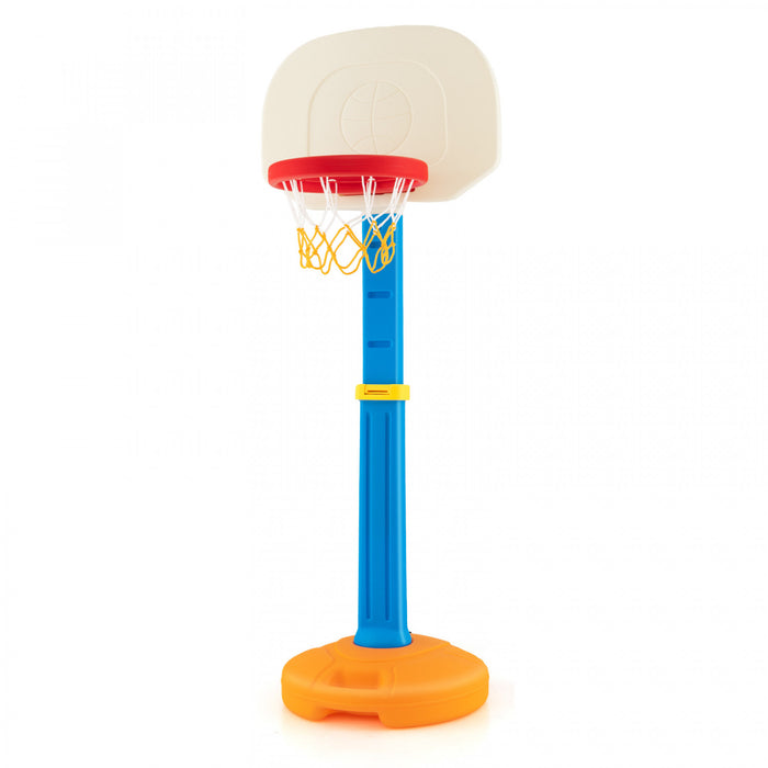 Portable Children Basketball Stand, Height Adjustable Basketball Hoop Youth, Water Or Sand Filled Base With Handle, Suitable For Indoor & Outdoor