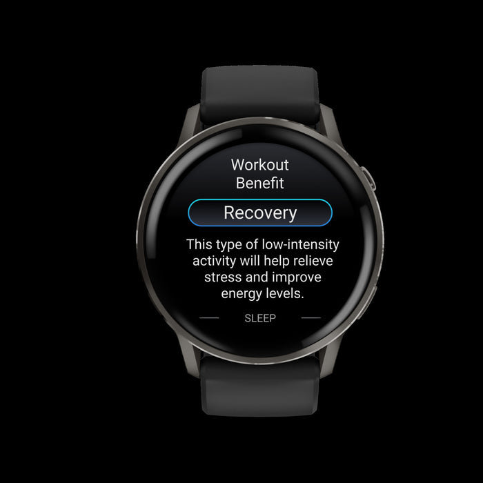 Montre intelligente multisport Garmin Venu 4 45 mm Slate - Moniteur de performance, estimation de l'age de fitness, navigation etape par etape, technologie SatIQ, controle vocal