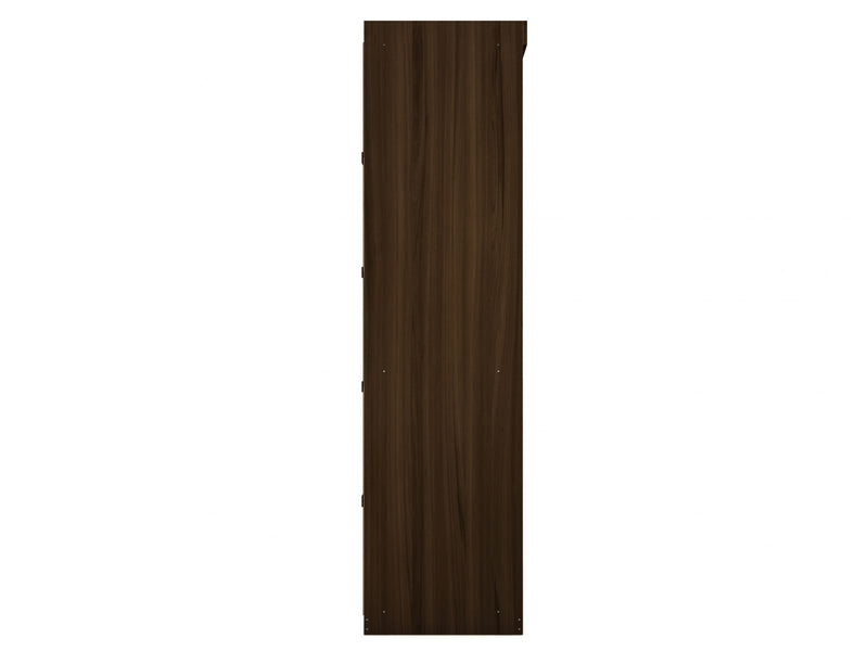 Armoire contemporaine moderne Mulberry 2 pieces en brun chataigne