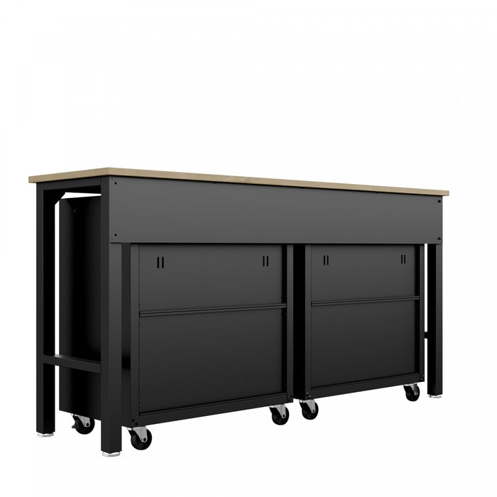 Ensemble de garage moderne Fortress 3 pieces en gris charbon