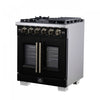 Forno Capriasca 30" Black Gas Range 4.32 cu.ft -FFSGS6460-30BLK | Cuisiniere a gaz noire Capriasca 30 pouces, 4,32 pi³ – FFSGS6460-30BLK