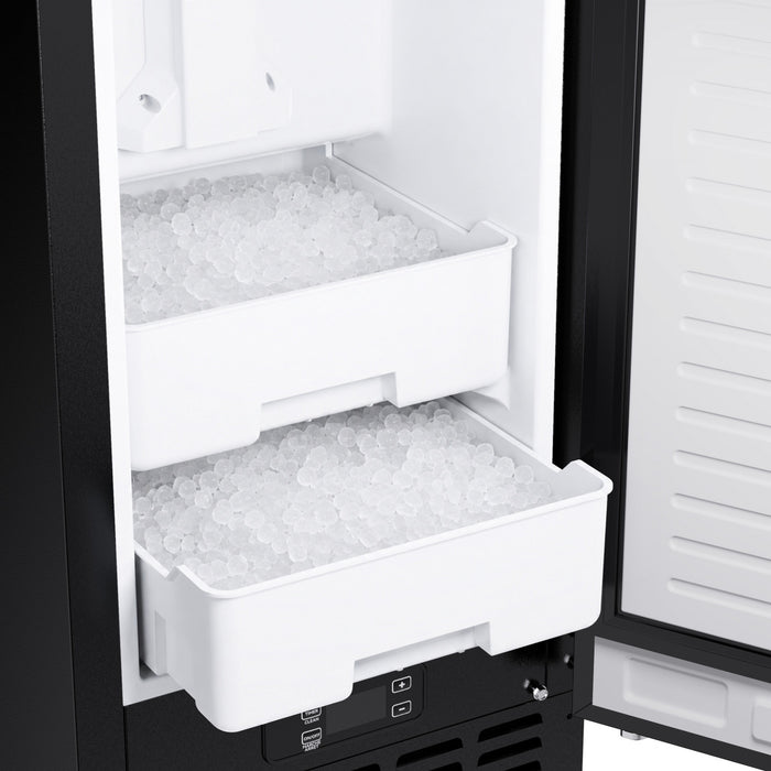 Cristallo Machine a glacons de 15 pouces autonome/sous le comptoir, 66,1 lb, noir - FIMBI7307-15BLK