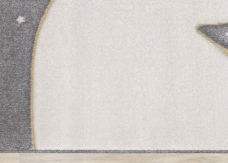 Carpette à motif d’ours polaire avec lapin pour enfants - 5 pi 3 po x 7 pi 7 po