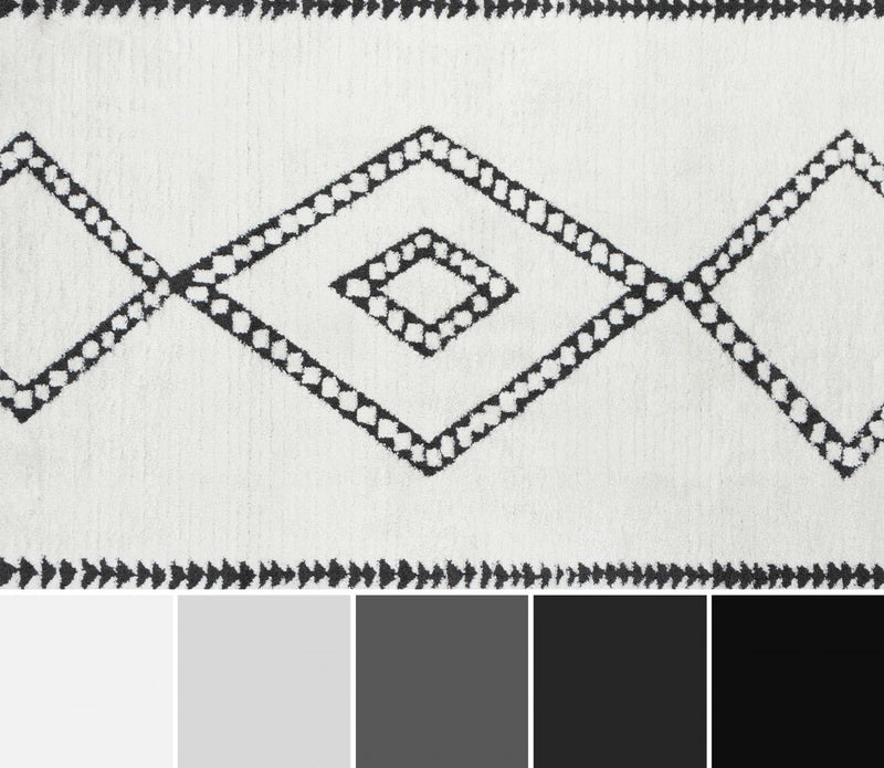 Tapis Contemporain Zelda 9'10\" x 12'10\" en Ivoire