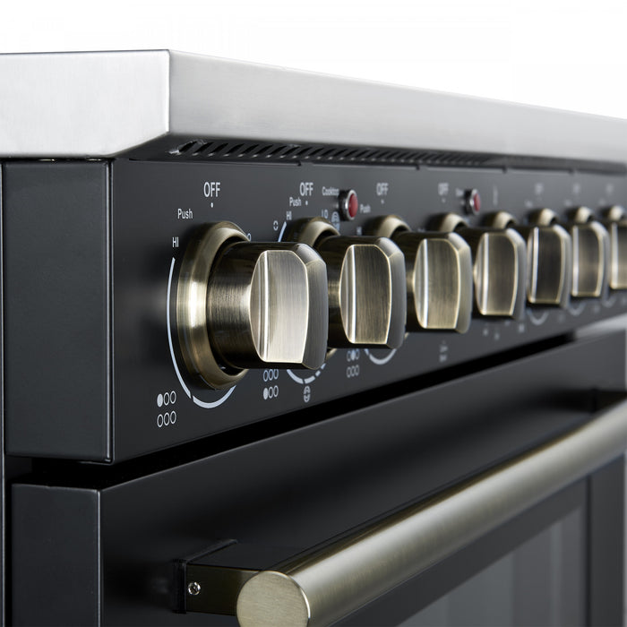 Cuisiniere electrique Paolo 36 pouces, noire, 5,44 pi³ - FFSEL6011-36BLK