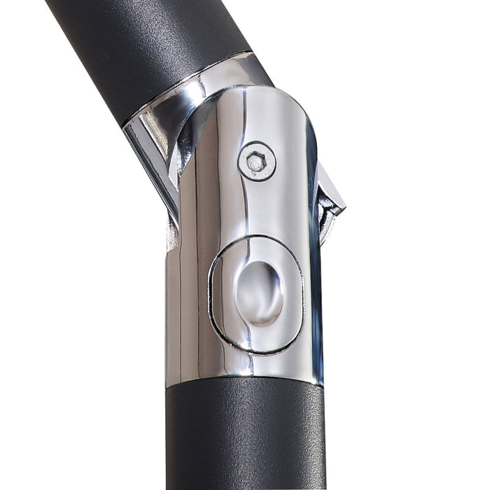 Costway Parasol solaire de patio 9FT avec LED, acier, inclinaison avec manivelle, exterieur