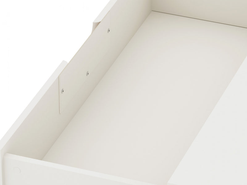 Commode Rockefeller Mid-Century Modern 89 cm en blanc (3 tiroirs) – Lot de 2