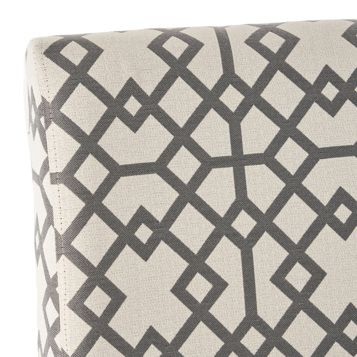 Lot De 2 Fauteuils D’appoint Oliver En Tissu aspect lin Avec Pieds En Bois D’hévéa - Gris Et Ivoire