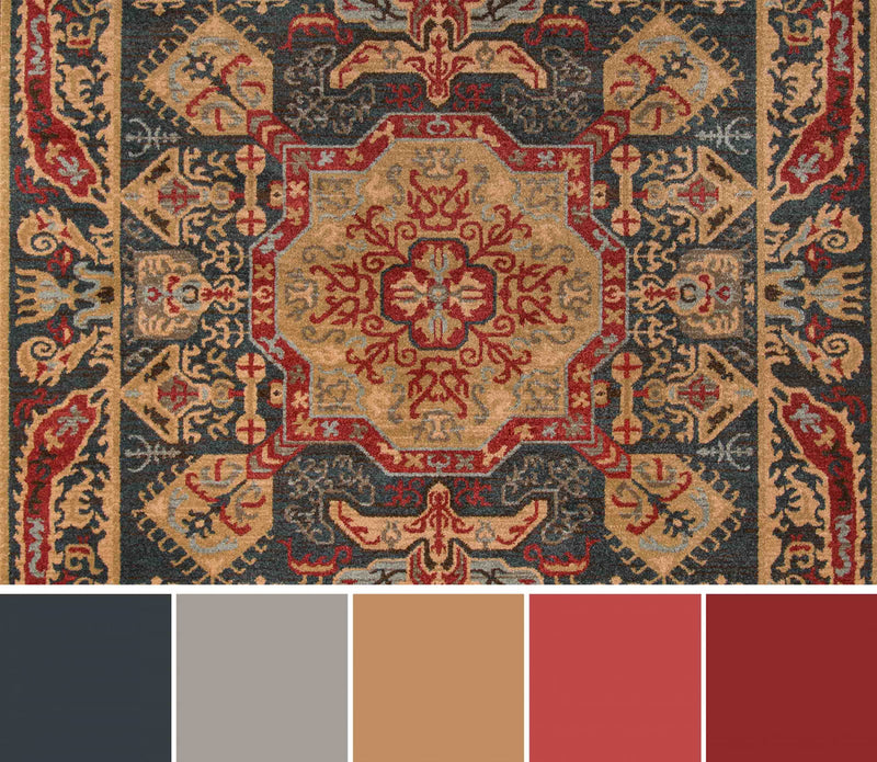 Tapis Traditionnel Sofia 2'3\" x 7'6\" en Bleu