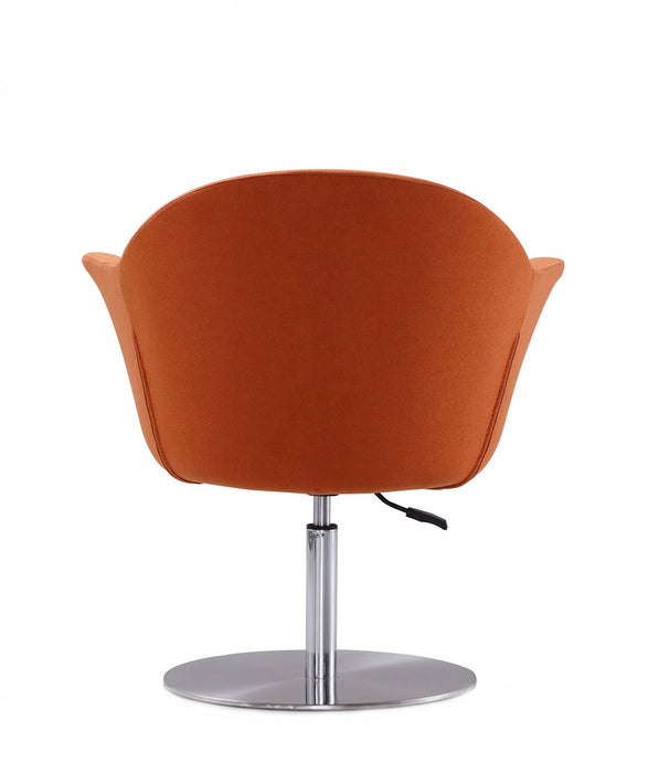 Fauteuil pivotant moderne tisse Voyager en melange, orange - Lot de 2
