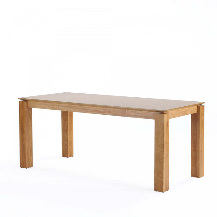 Ensemble de salle a manger chic industriel moderne Paragon et Rockaway 7 pieces en flocon d’avoine et naturel