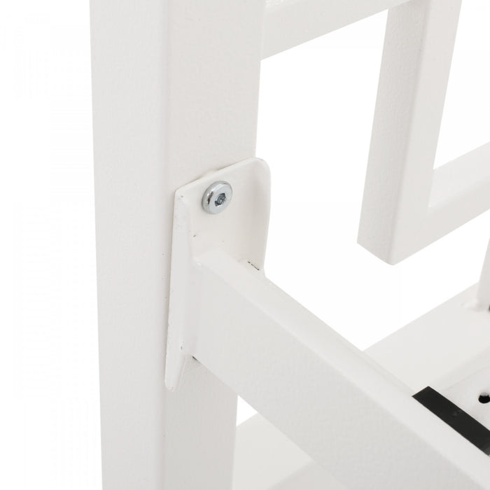 Henry Cadre De Lit En Metal Avec Tete De Lit Vintage, Taille King, Blanc