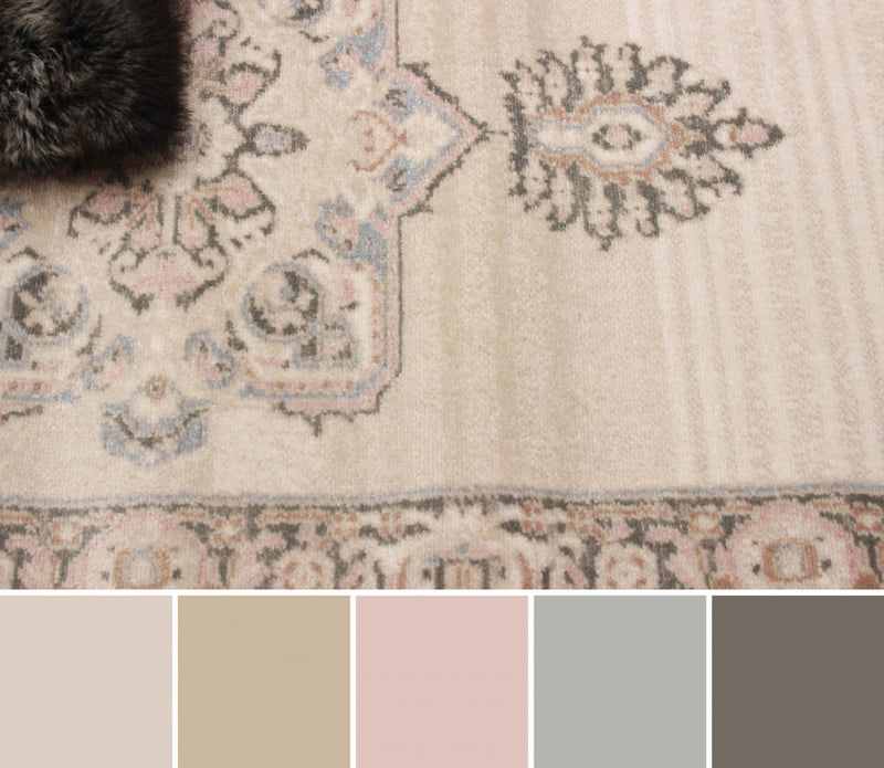 Carpette longue Myra ivoire - 2 pi 8 po x 8 pi 2 po   