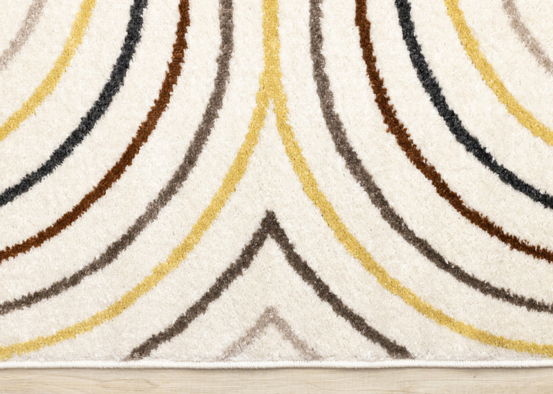 Carpette Marley multicolore à 2 arcs-en-ciel - 7 pi 10 po x 10 pi 6 po