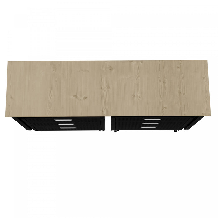 Ensemble de garage moderne Fortress 3 pieces en gris charbon