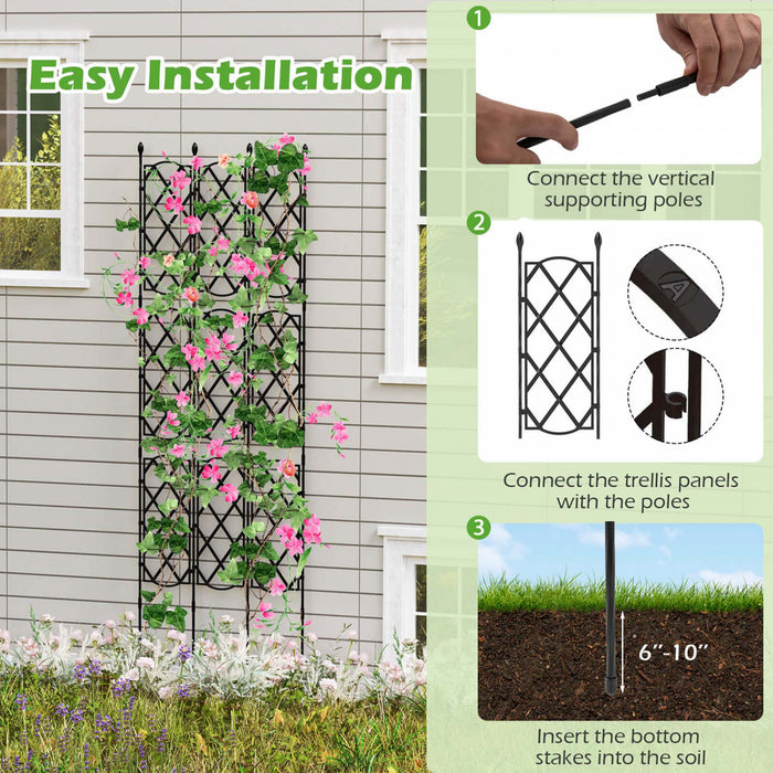 Costway 1 Pcs 58\" X 73\" Trellis De Jardin Pour Les Plantes D'escalade