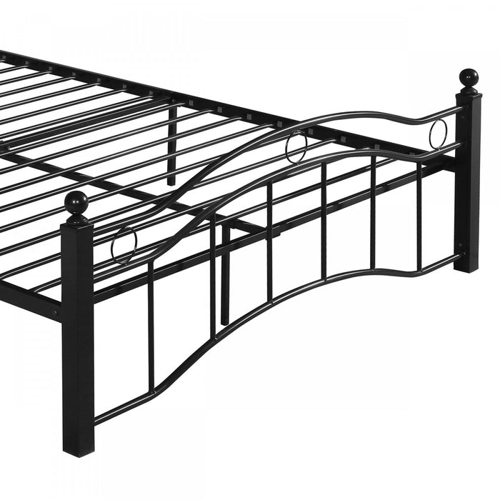 Jackson Cadre De Lit En Metal Avec Rangement Sous Le Lit, Noir