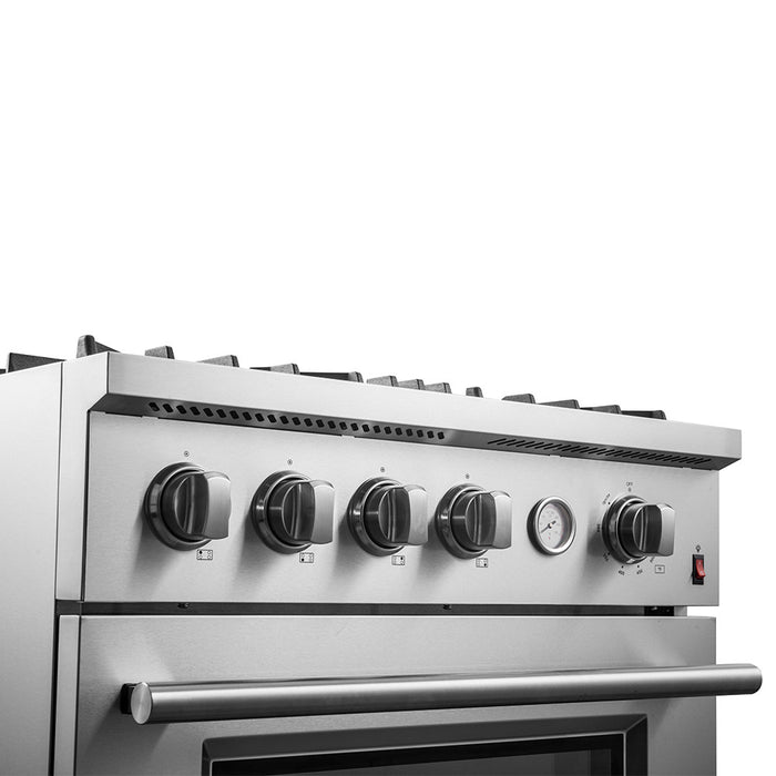 Cuisiniere a gaz Marco 30 pouces en acier inoxydable, 4,32 pi³ – FFSGS6277-30