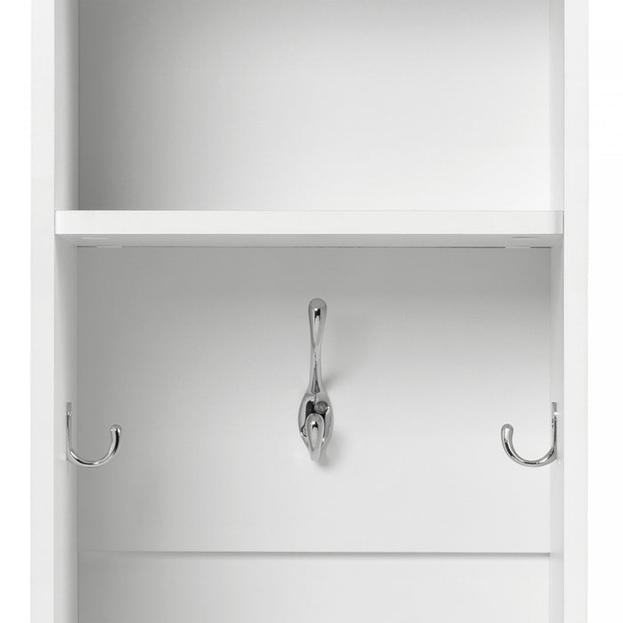 Meuble étroit pour organiser l’entrée - blanc