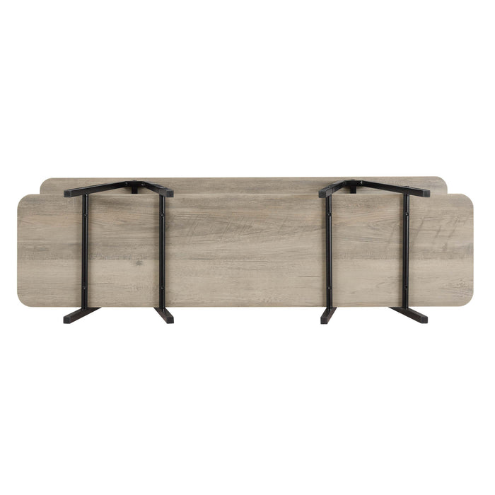 Console moderne contemporaine Celine 47\" en gris rustique