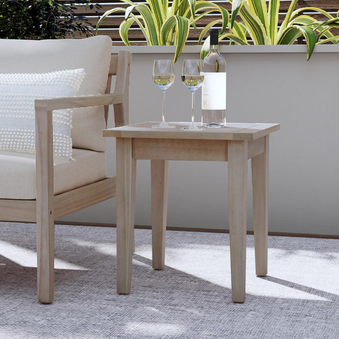 Table d’appoint Teagon pour la terrasse à l’extérieur - naturelle