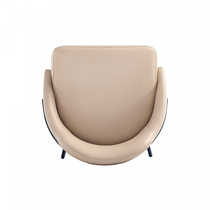 Tabouret de bar moderne en metal et tissu Gracie, coloris beige et noir - Lot de 3