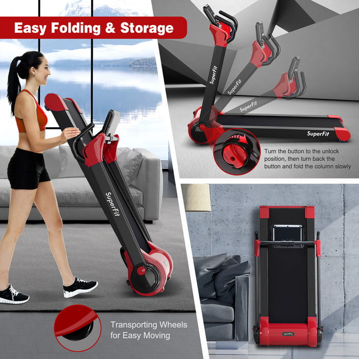 Tapis De Course Pliable 2,25cv Superfit Avec Haut-parleur Bluetooth
