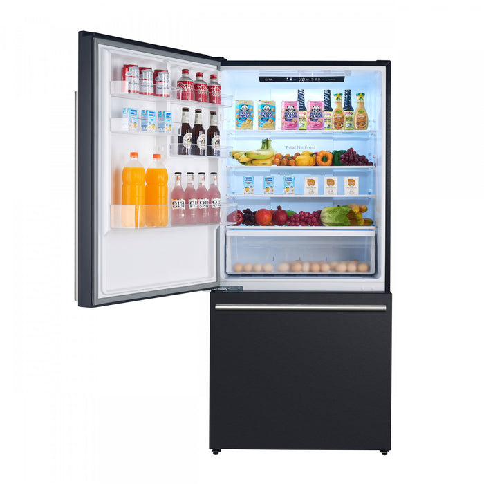 Refrigerateur Milano Espresso de 31 po avec congelateur inferieur, noir, 17,2 pi³ – FFFFD1786-31BLK