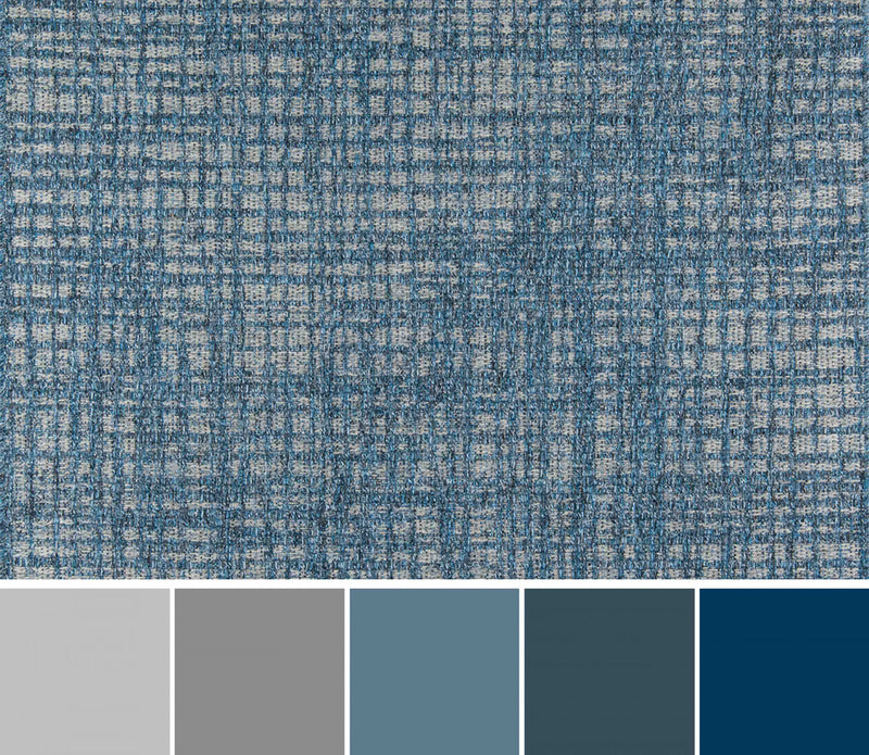 Tapis Contemporain Nayah 2'0\" x 10'0\" en Bleu