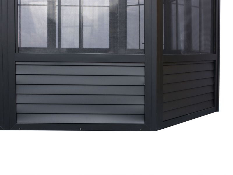 Florence Solarium 12 X 12 Toit Metal Noir