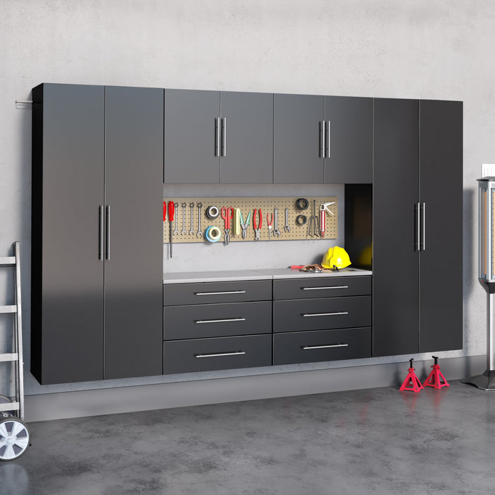 Hangups Armoire De Rangement De Garage 120 Pouces, Ensemble I De 6 Pieces – Noir