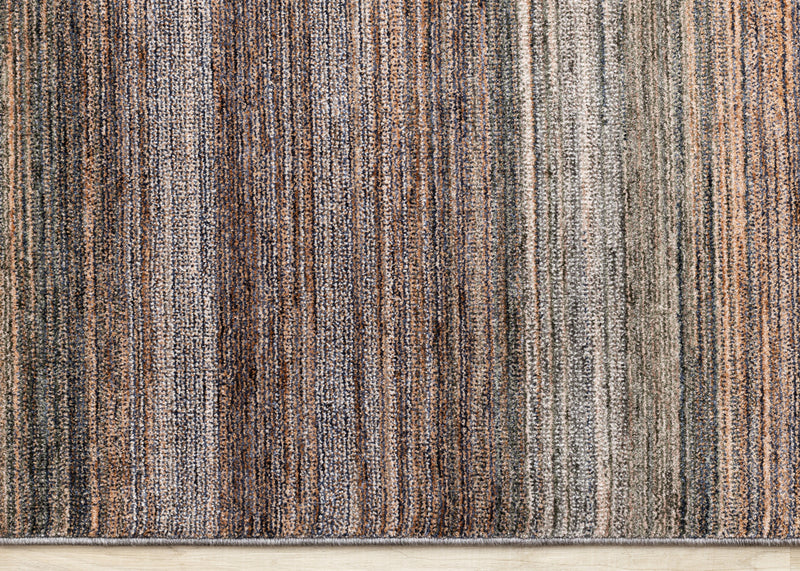 Carpette Olivia rouge, blanche et grise à motif géométrique vieilli - 5 pi 3 po x 7 pi 10 po