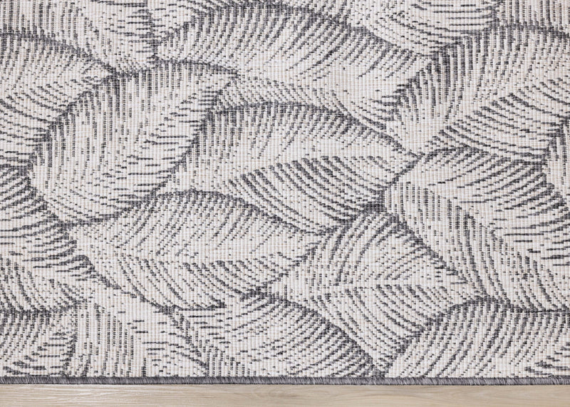 Carpette Brooke à motif de feuilles pour l'extérieur - 7 pi 10 po x 11 pi 2 po