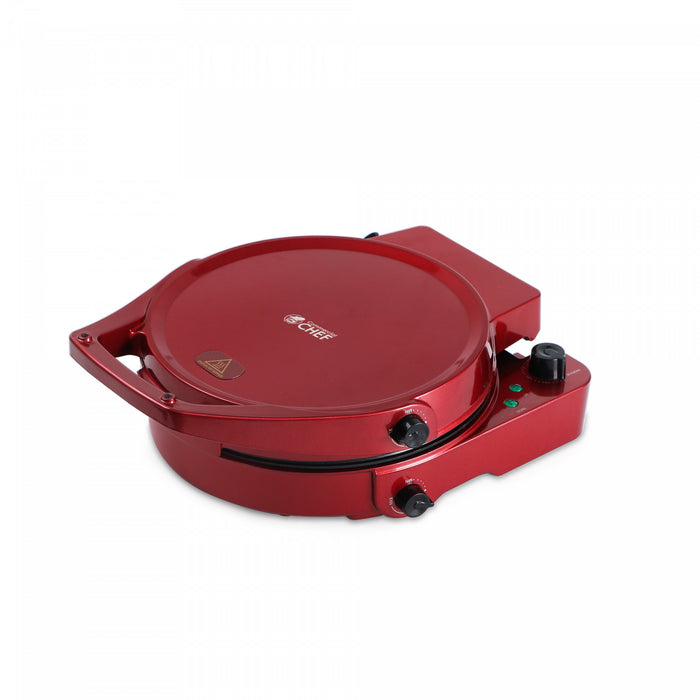 Pizzaman de comptoir et gril d'interieur CHK Series Commercial Chef, CHPG12R, rouge