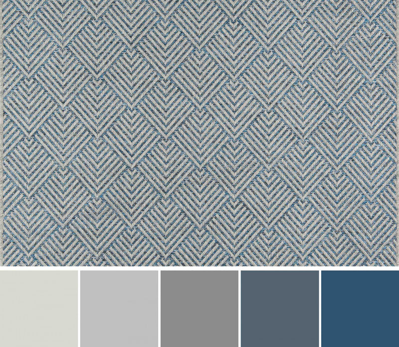 Tapis Contemporain Laura 2'0\" x 6'0\" en Bleu