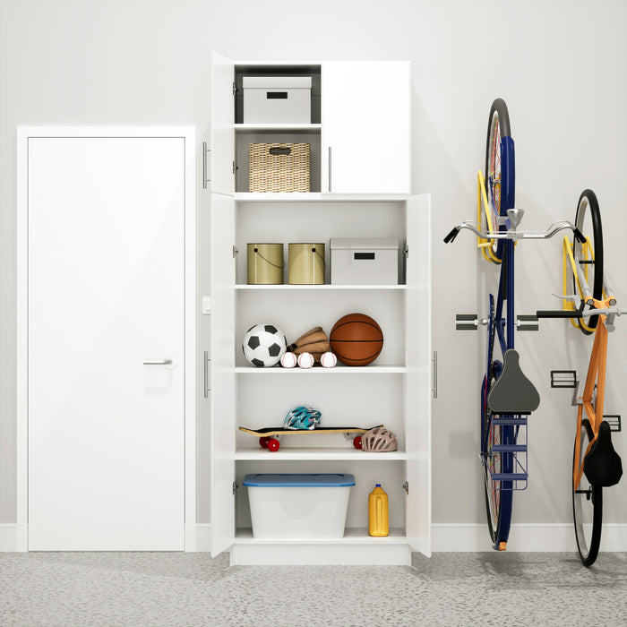 Armoire murale superposable Elite de 32 po - blanche