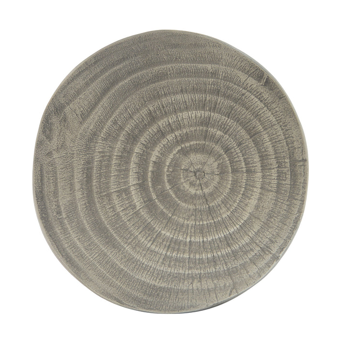 Table d'appoint rustique Elio 16,75 pouces en MGO creuse, style souche et design animalier interieur, gris