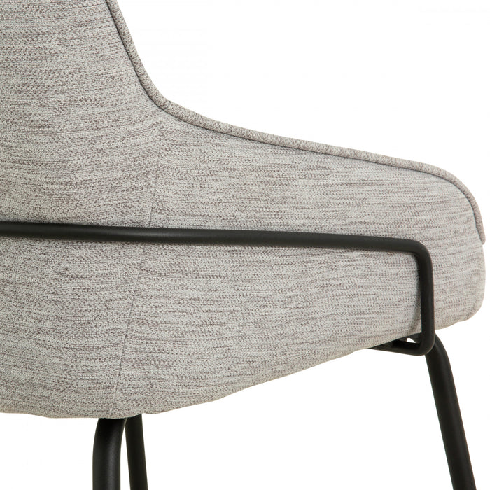 Chaise d'appoint de salle a manger Thora rembourree taupe (ens. de 2)