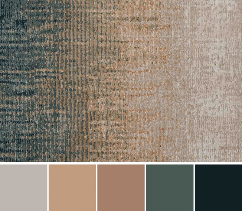Tapis Contemporain Sable 2'2\" x 7'7\" en Bleu